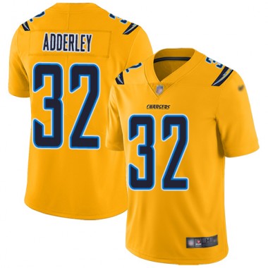 Los Angeles Chargers NFL Football Nasir Adderley Gold Jersey Men Limited #32 Inverted Legend